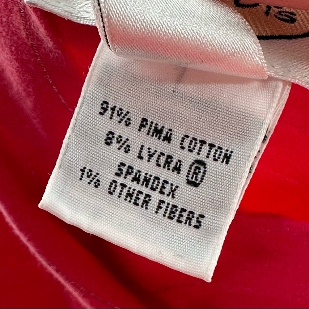 Talbots turtleneck top size L pink shimmer stripe long sleeve stretch 90s Y2K - Picture 8 of 10